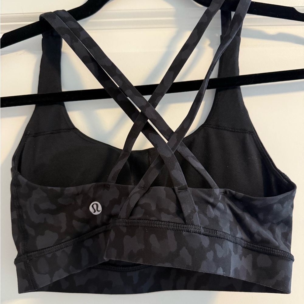 lululemon Energy Black Camo Sports Bra